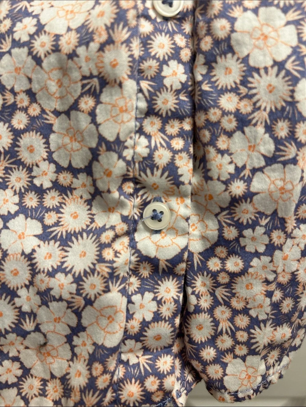 Toddler Floral Button-Front Dress with Peter Pan Collar - floral print EUC